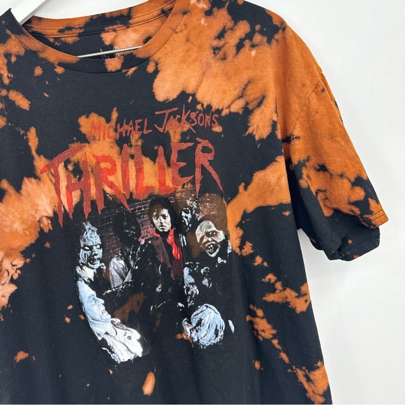 Michael Jackson Thriller Custom Bleach Splatter Short Sleeve Shirt Size 2XL - Picture 2 of 5